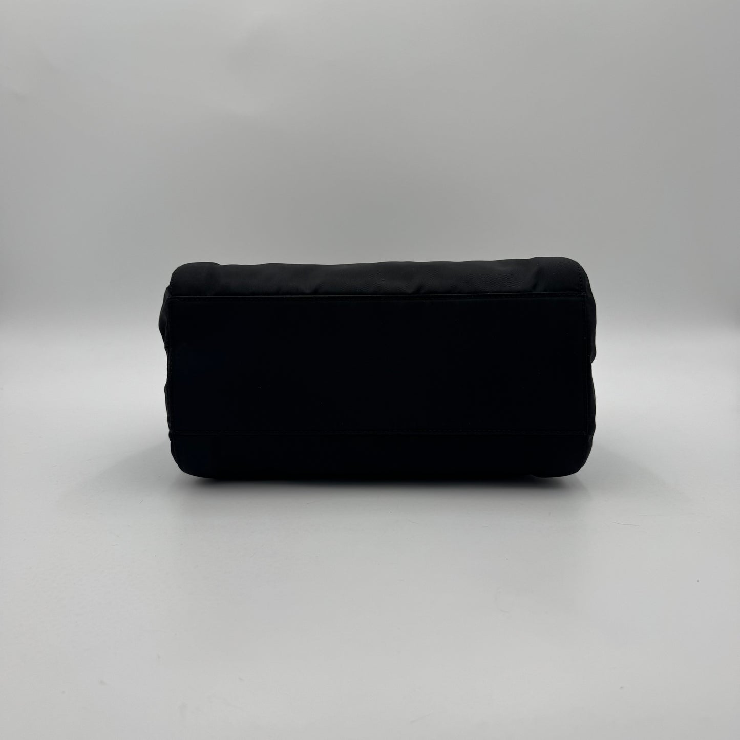Prada Black Nylon and Leather Open Chain Bag GHW
