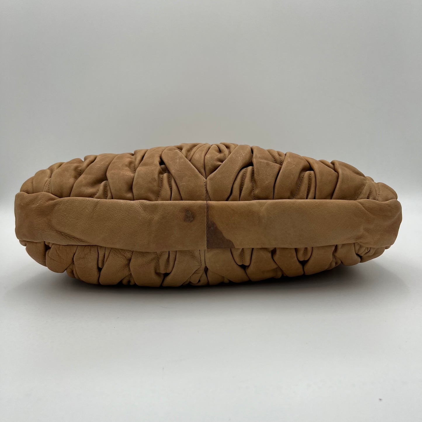 Miu Miu Camel Matelasse Coffer Satchel