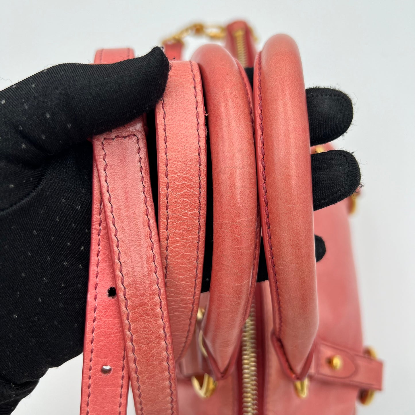 Miu Miu Pink Vitello Small Two-Way Bag