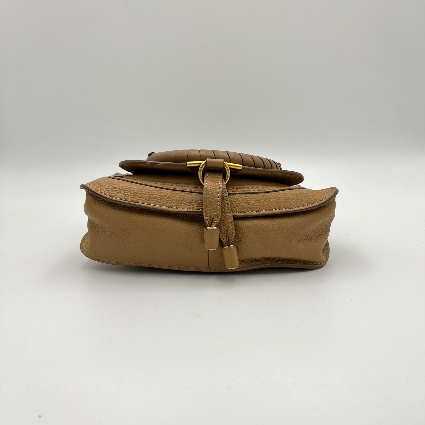 Chloe Light Tan Leather Small Marcie Two-Way Bag