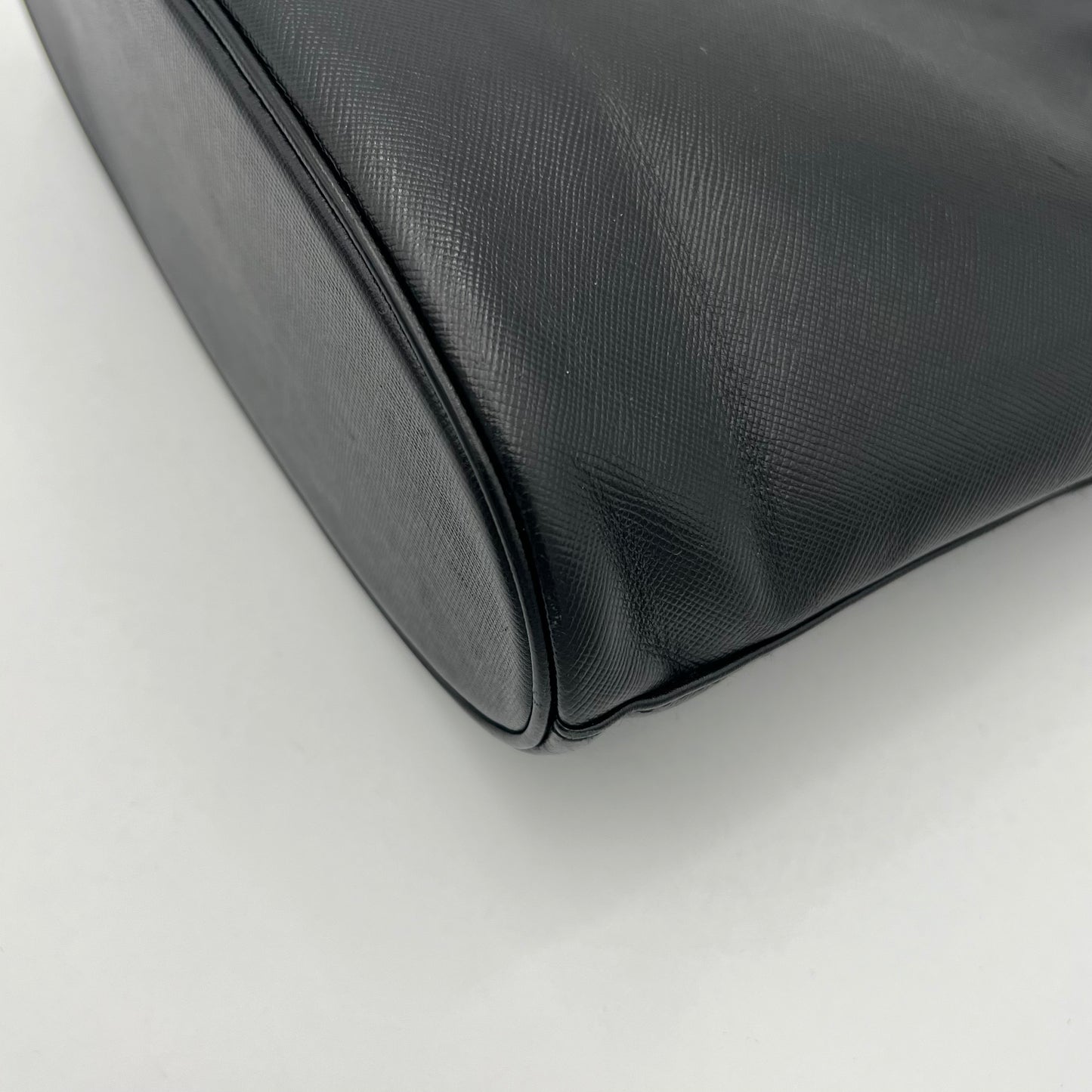Salvatore Ferragamo Black Leather Gancini Handbag