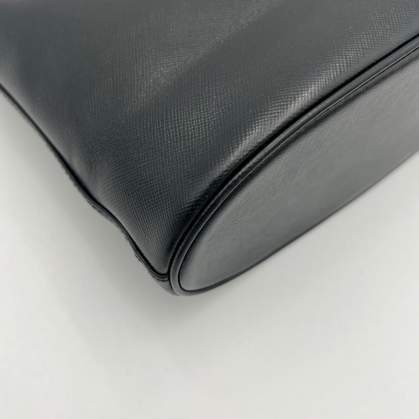 Salvatore Ferragamo Black Leather Gancini Handbag