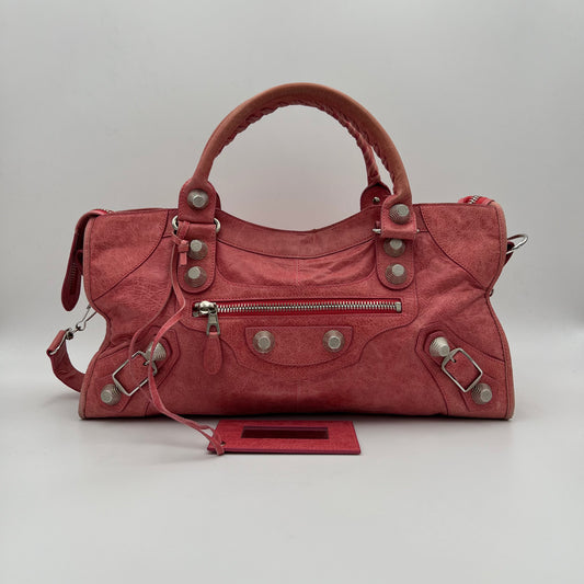 Balenciaga Rose Leather Giant 21 Part Time Bag
