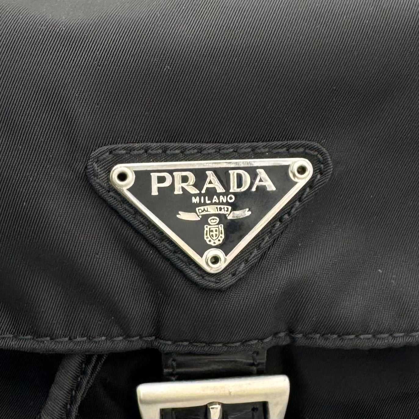Prada Black Nylon and Leather Backpack
