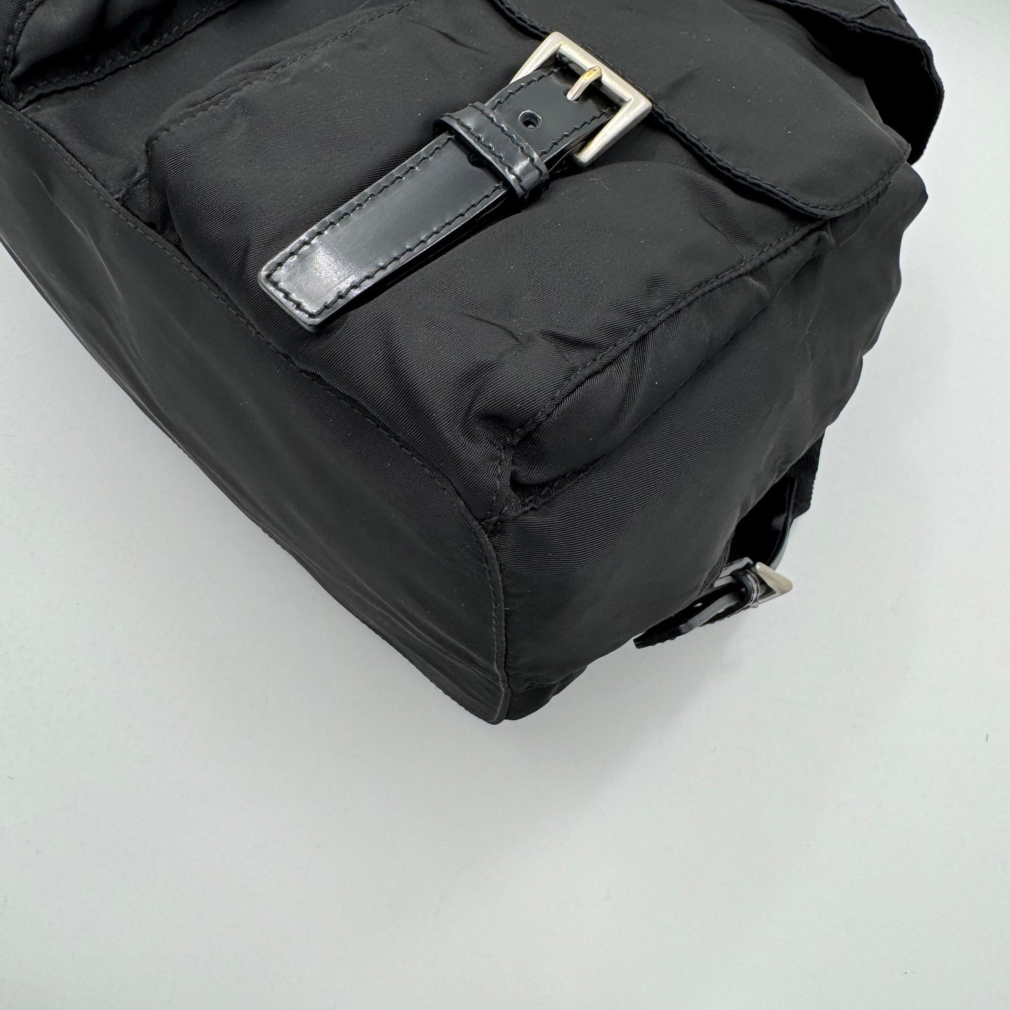 Prada Black Nylon and Leather Backpack
