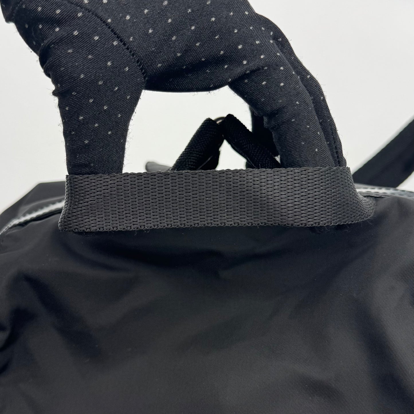 Prada Black Nylon and Leather Backpack