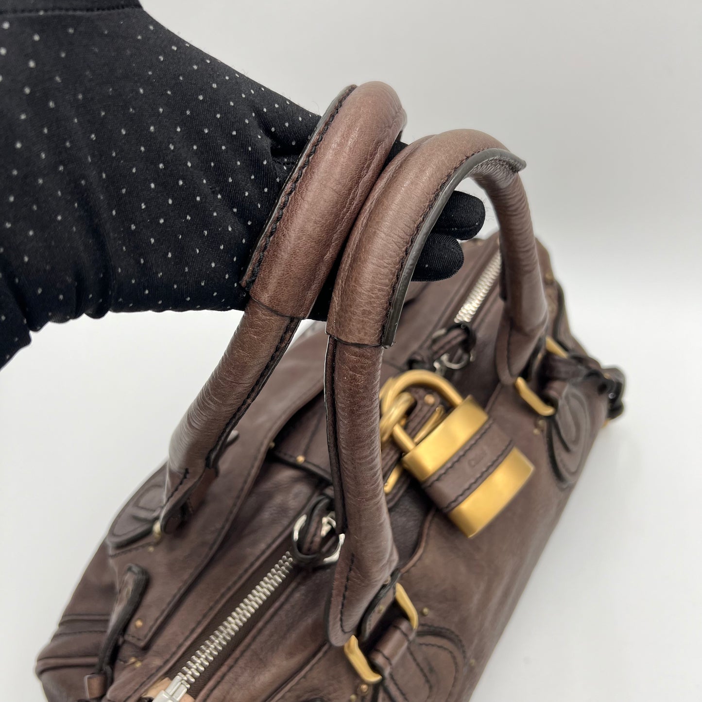 Chloe Dark Brown Leather Paddington