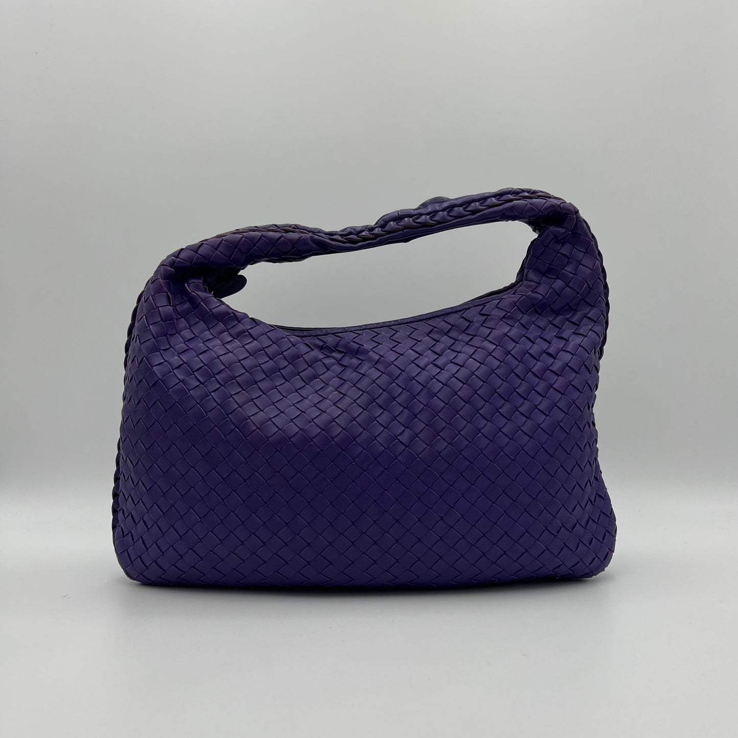 Bottega Veneta Purple Intrecciato Hobo Bag
