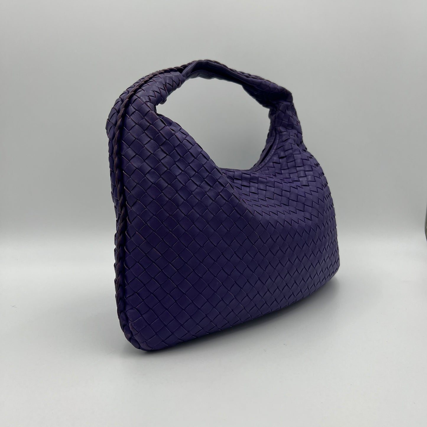 Bottega Veneta Purple Intrecciato Hobo Bag
