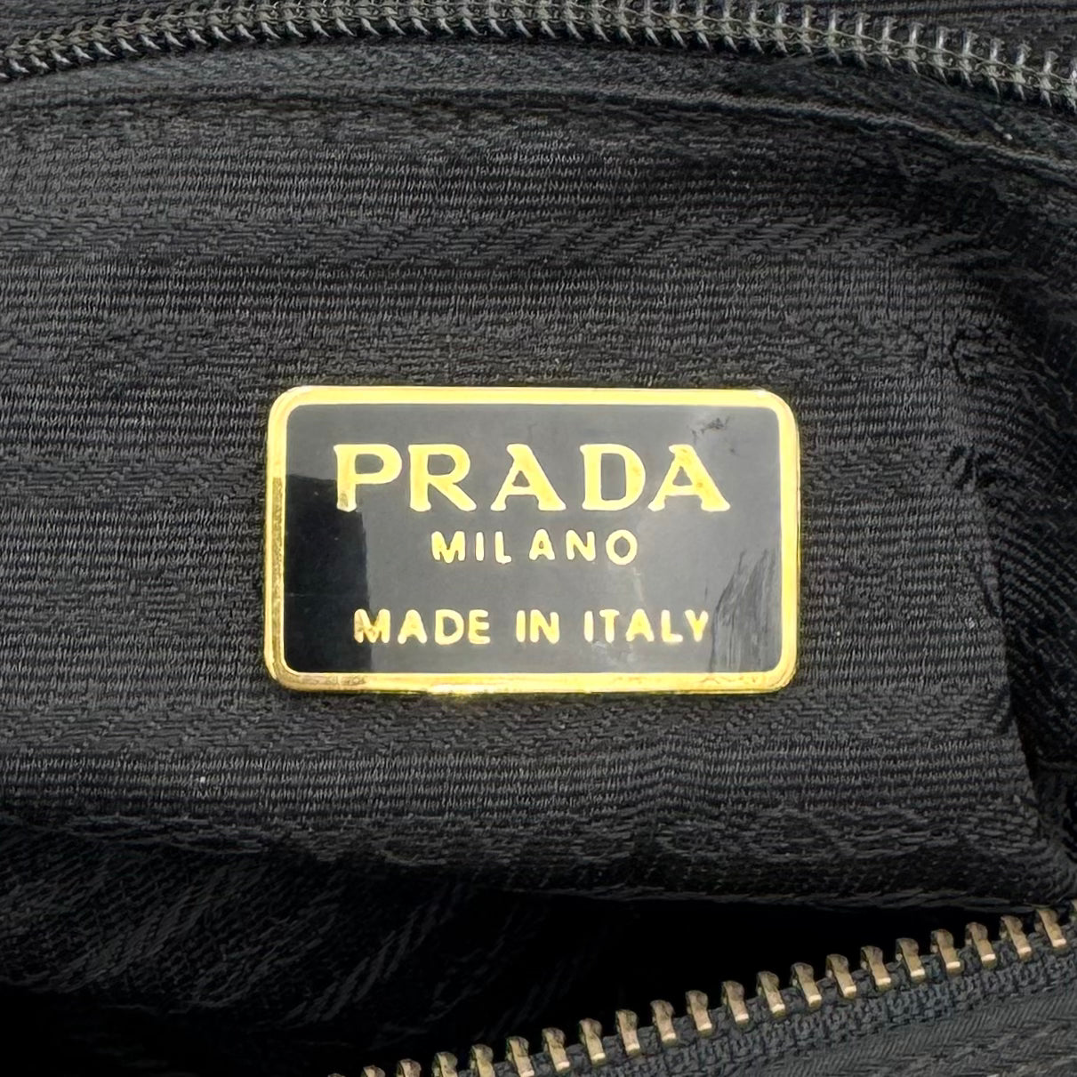 Prada Black Quilted Nylon Large Flap Chain Bag GHW