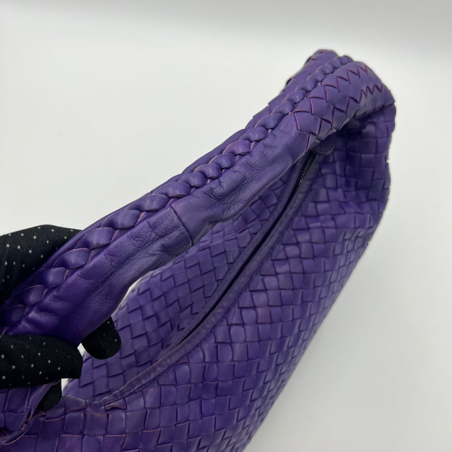 Bottega Veneta Purple Intrecciato Hobo Bag