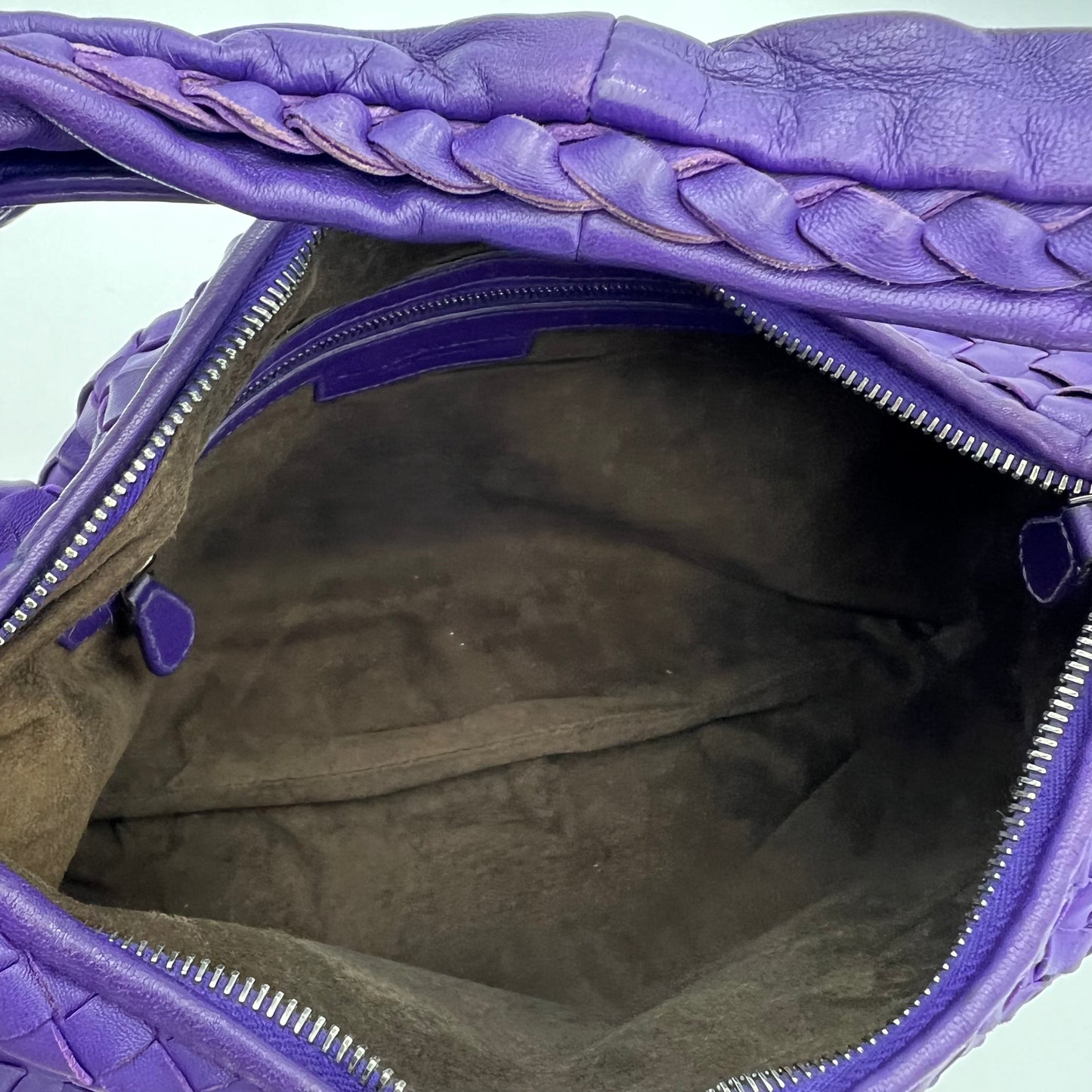 Bottega Veneta Purple Intrecciato Hobo Bag