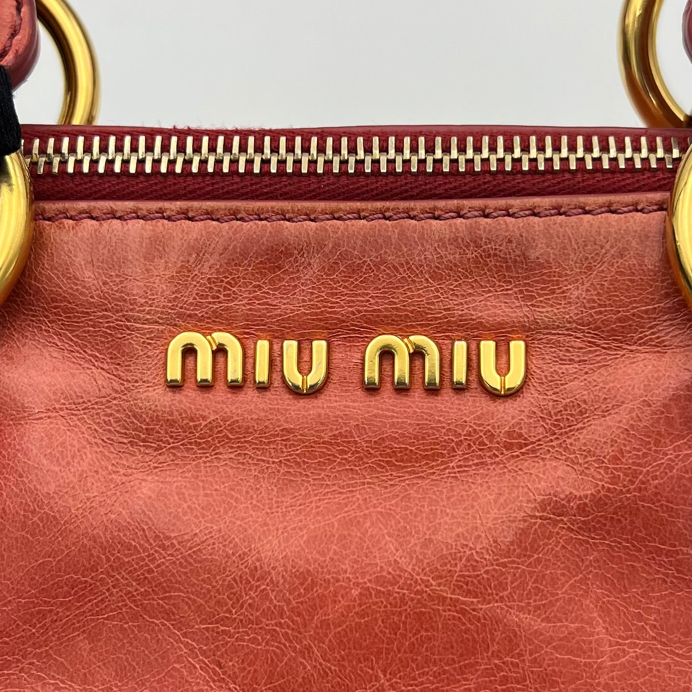 Miu Miu Pink Vitello Shine Small Handbag GHW