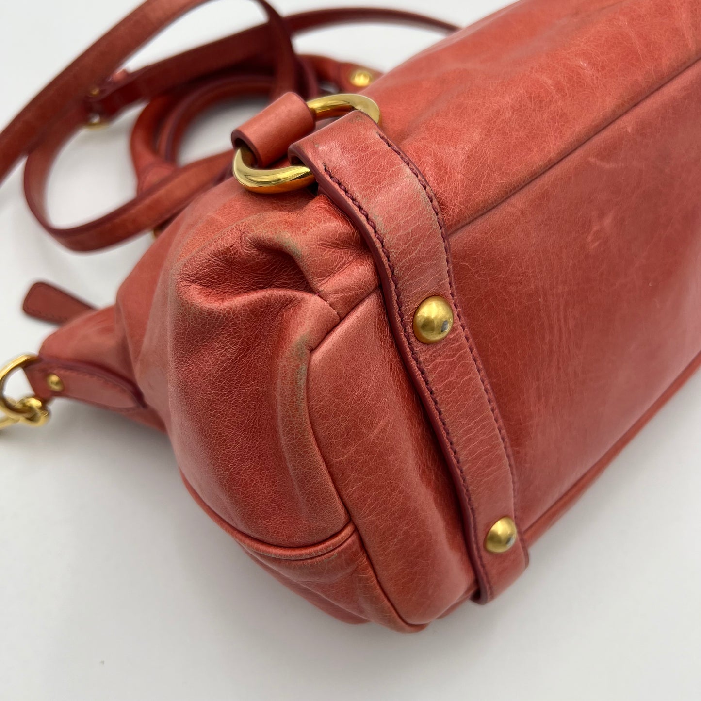 Miu Miu Pink Vitello Shine Small Handbag GHW
