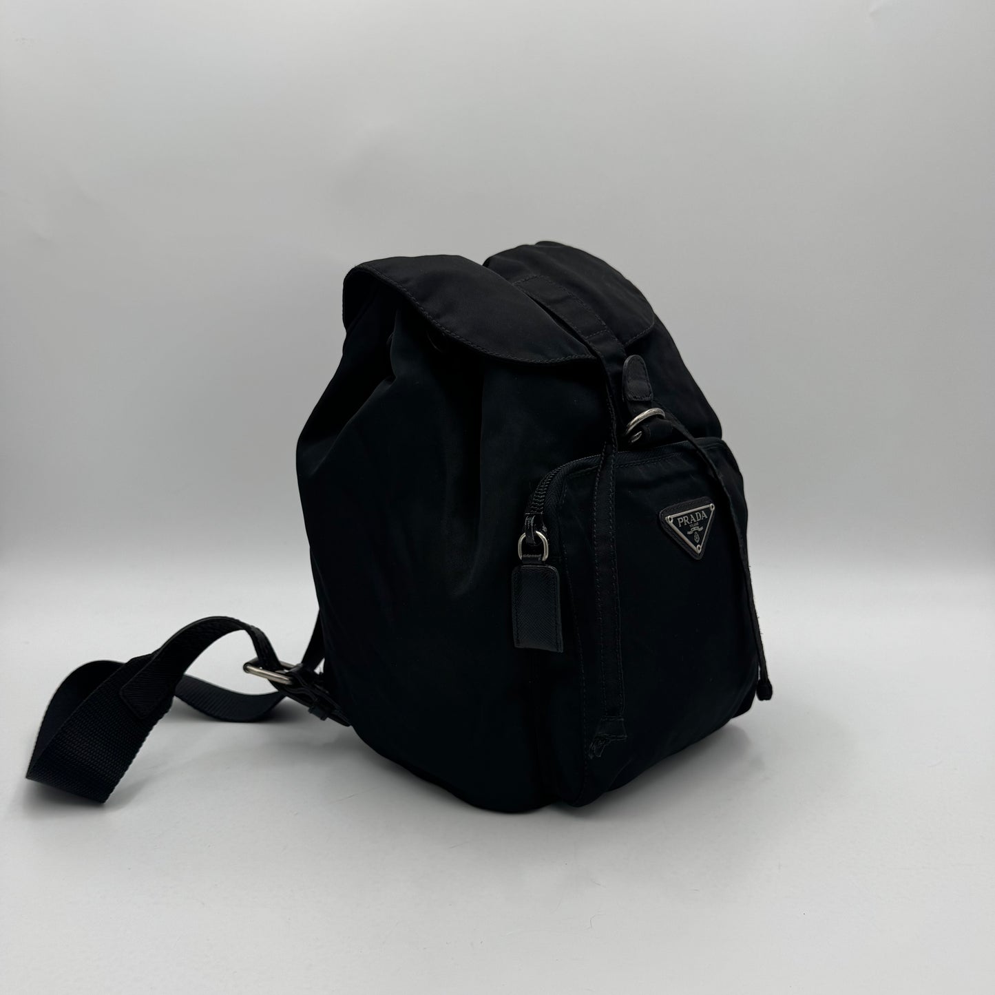 Prada Black Nylon Mini Backpack