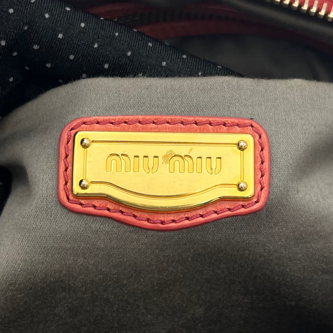 Miu Miu Pink Vitello Shine Small Handbag GHW