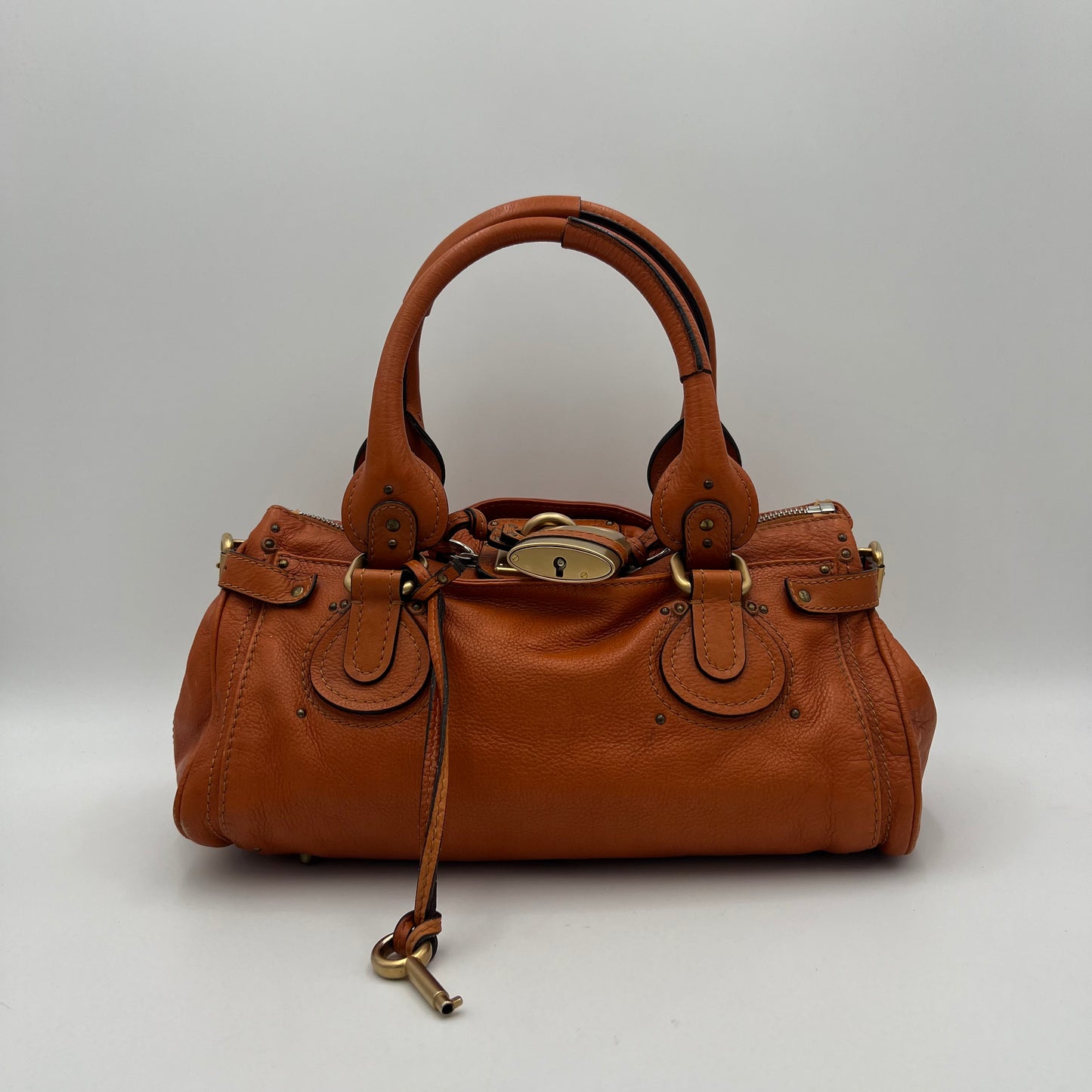 Chloe Orange Leather Paddington