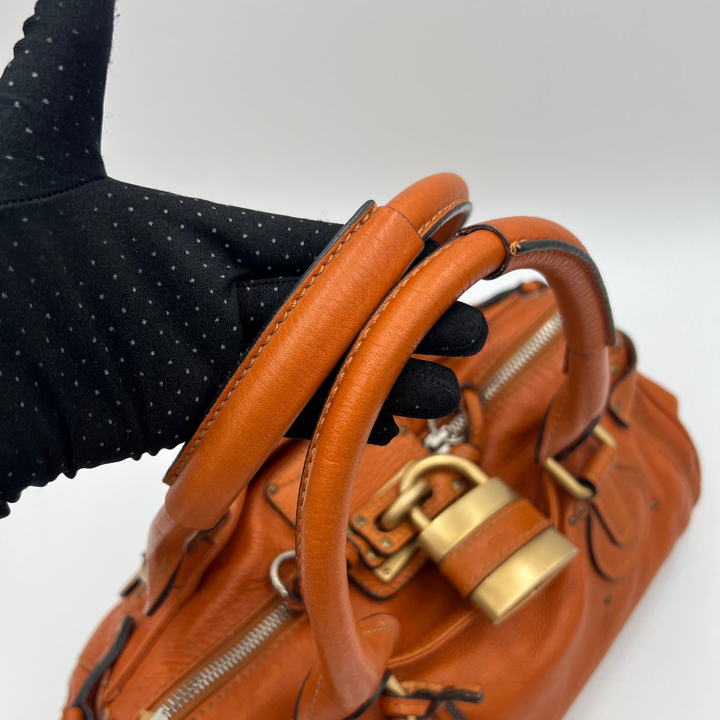Chloe Orange Leather Paddington