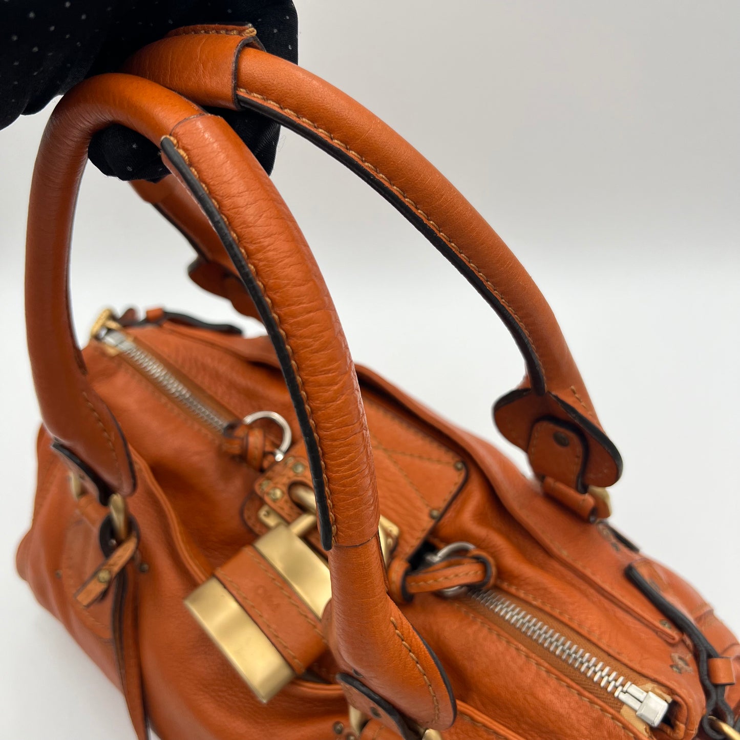 Chloe Orange Leather Paddington