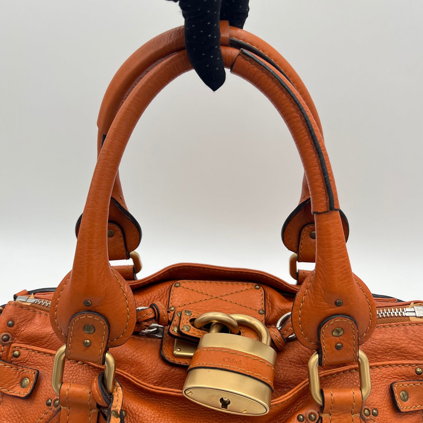Chloe Orange Leather Paddington
