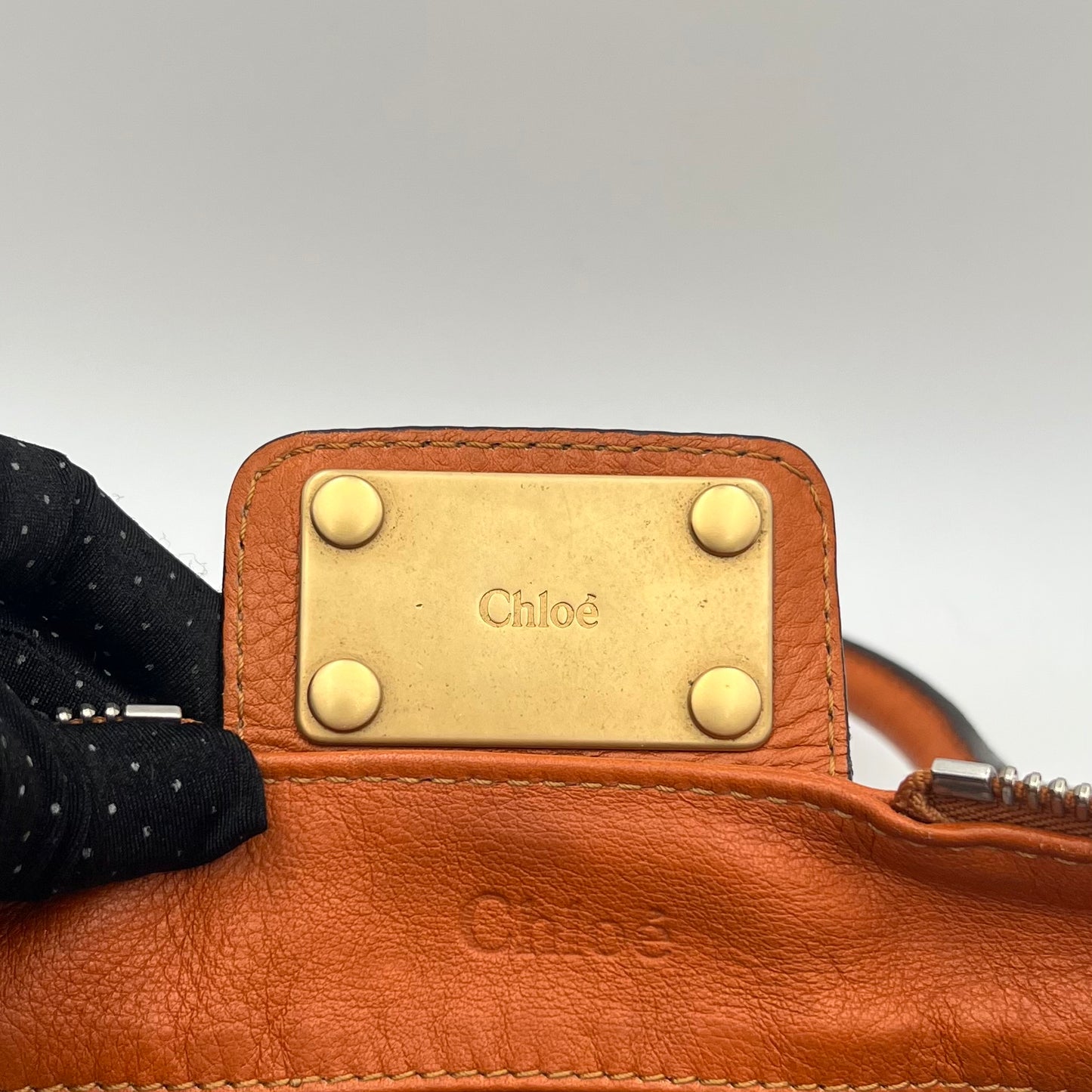 Chloe Orange Leather Paddington