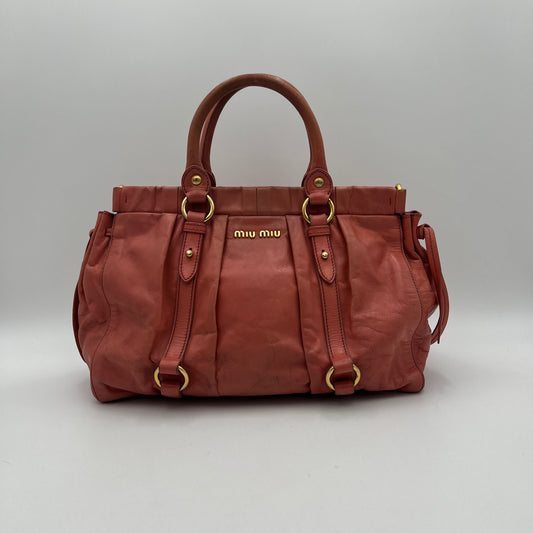 Miu Miu Rosa Vitello Lux Handbag