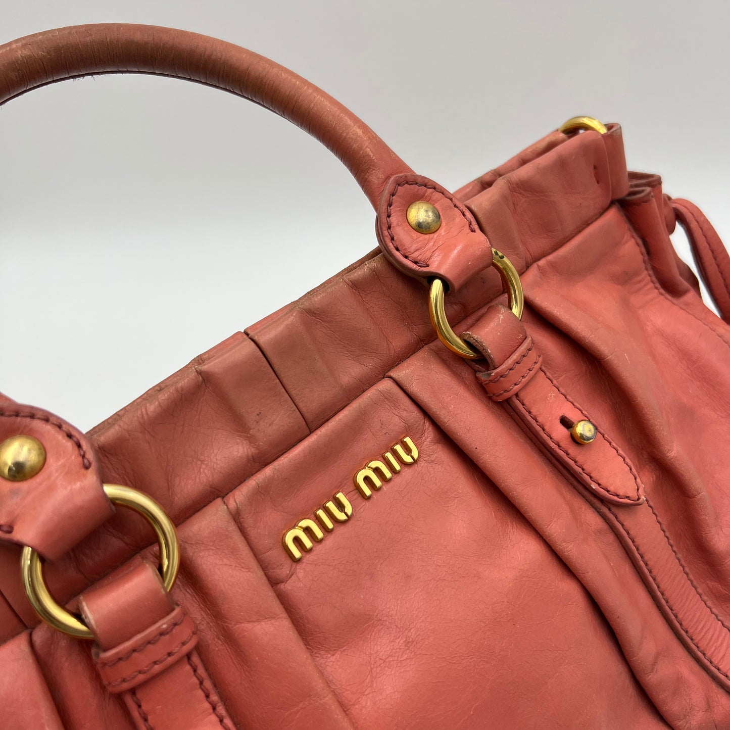 Miu Miu Rosa Vitello Lux Handbag