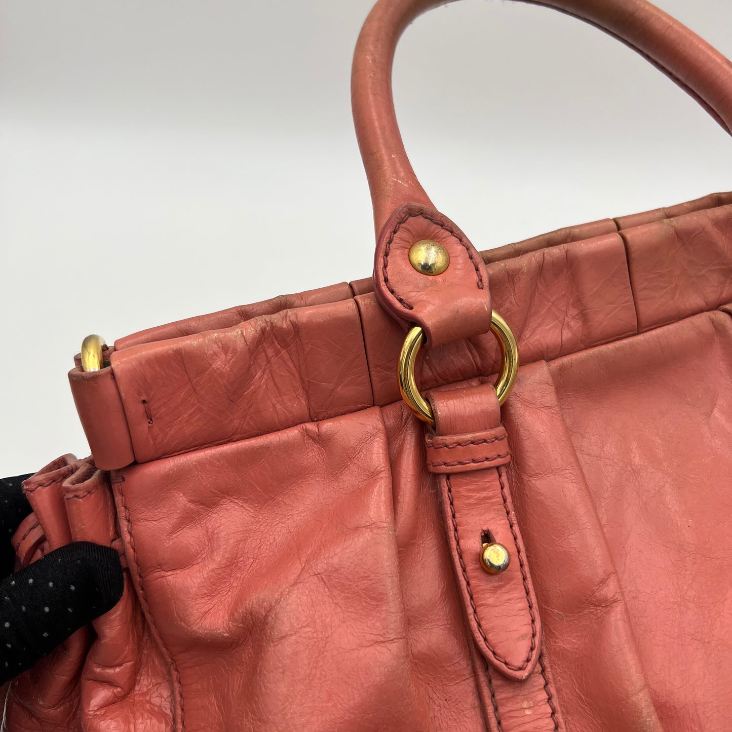 Miu Miu Rosa Vitello Lux Handbag