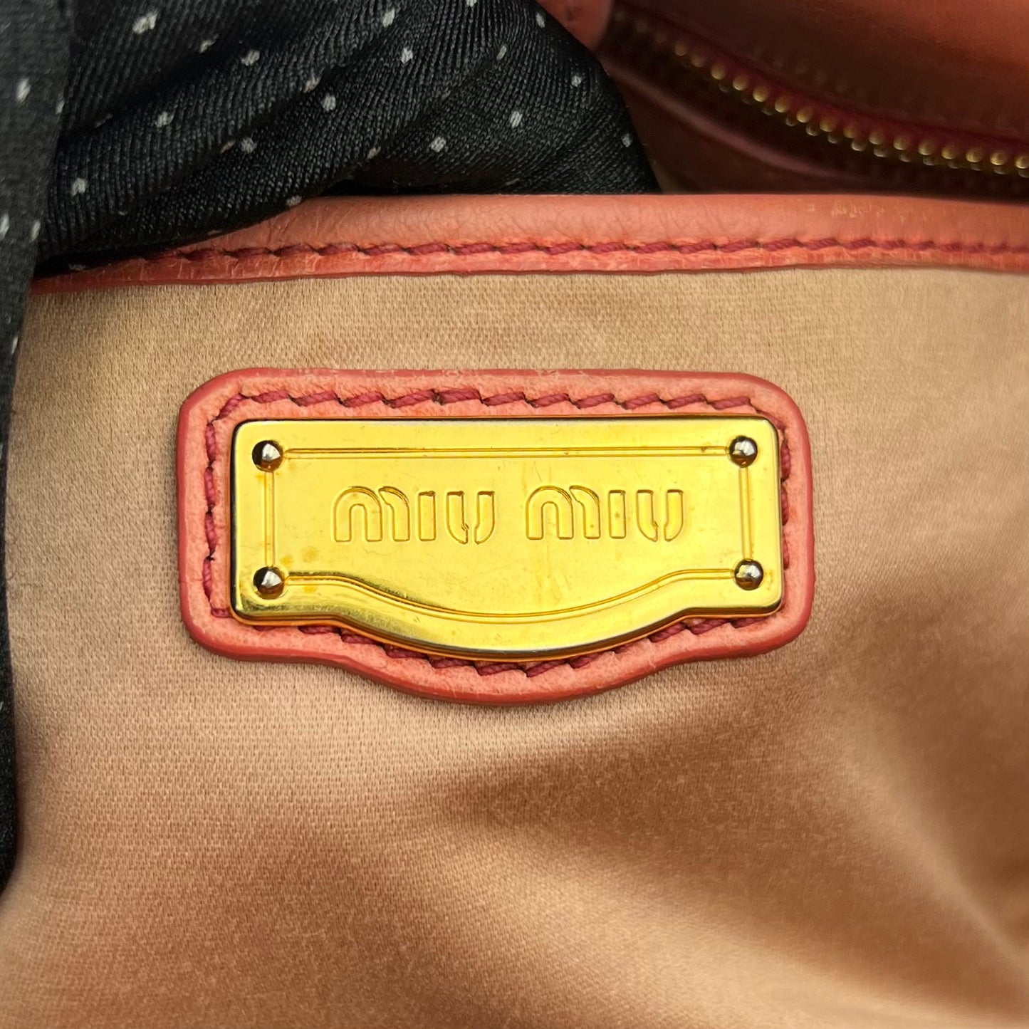 Miu Miu Rosa Vitello Lux Handbag