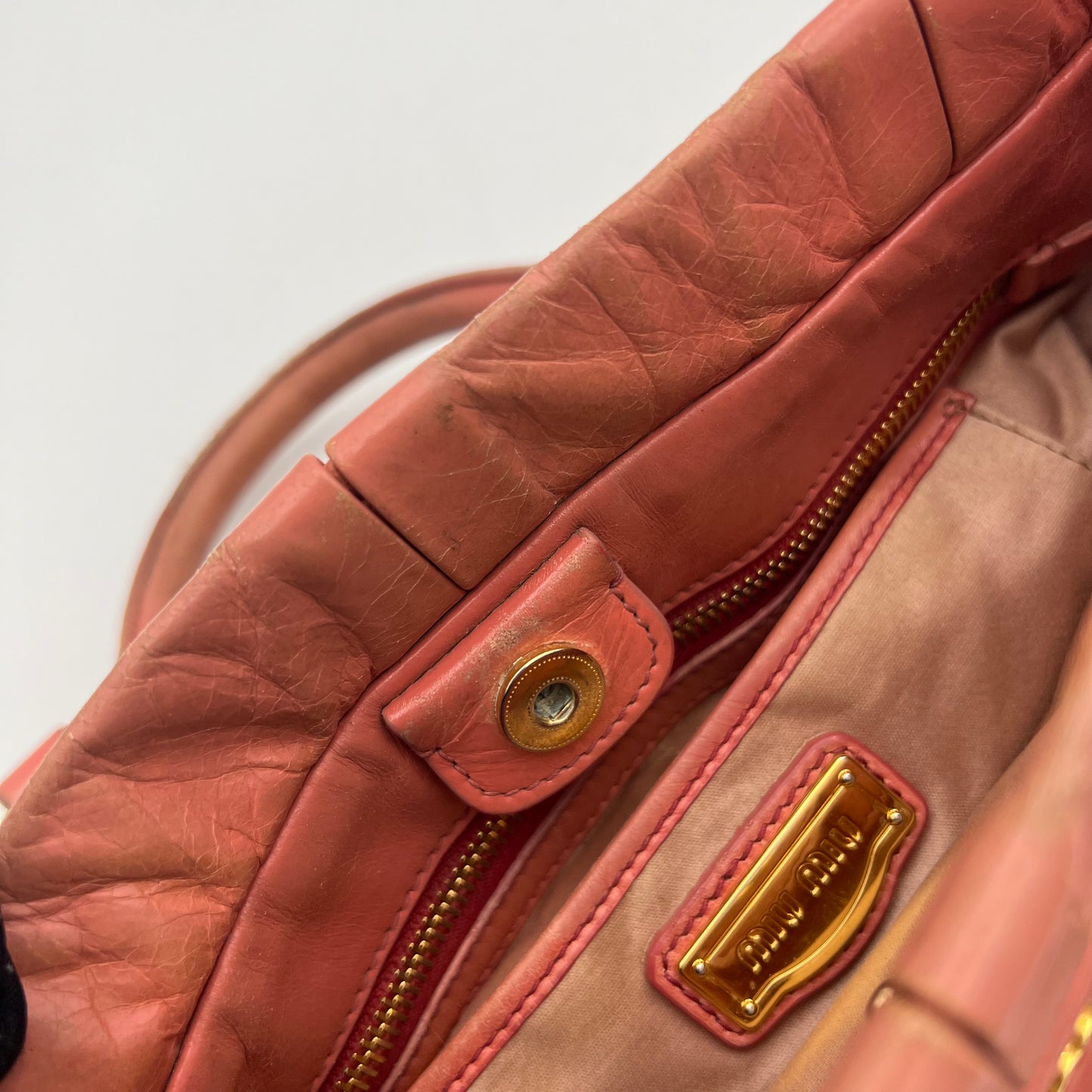 Miu Miu Rosa Vitello Lux Handbag