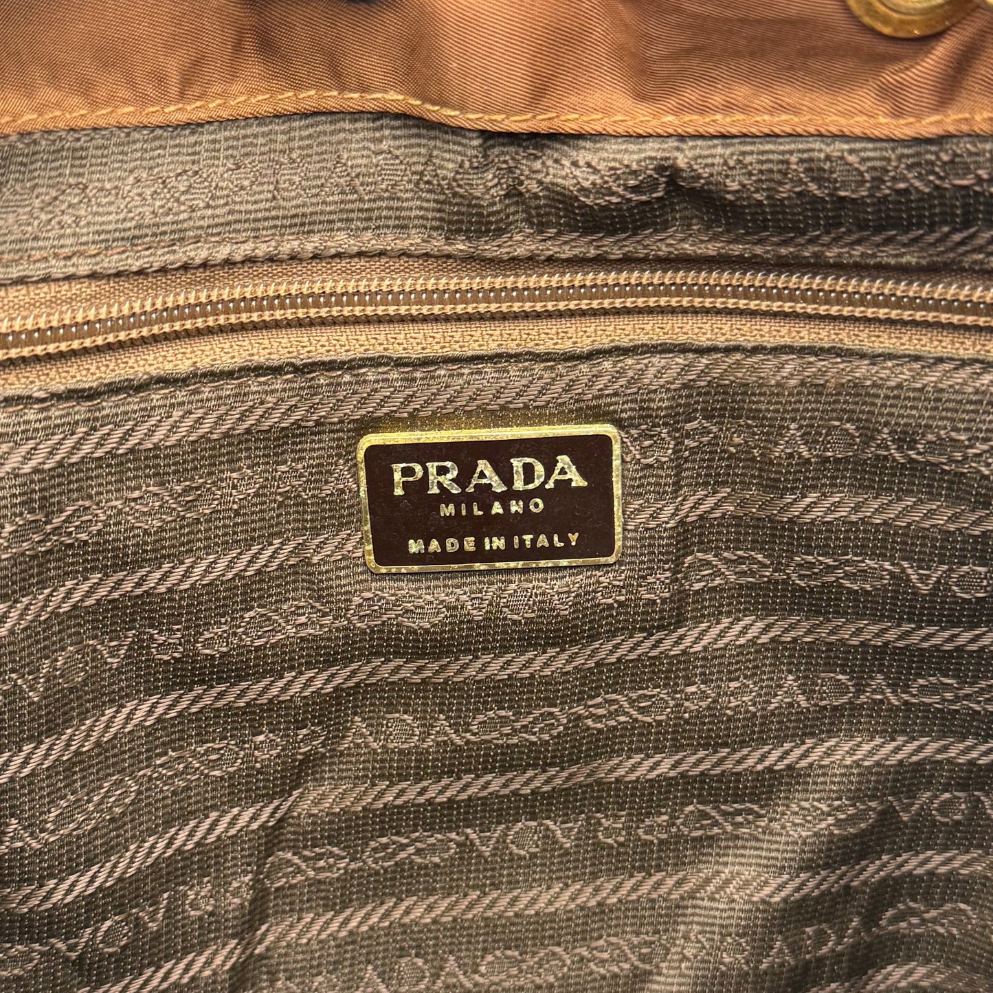 Prada Brown Quilted Nylon Backpack GHW