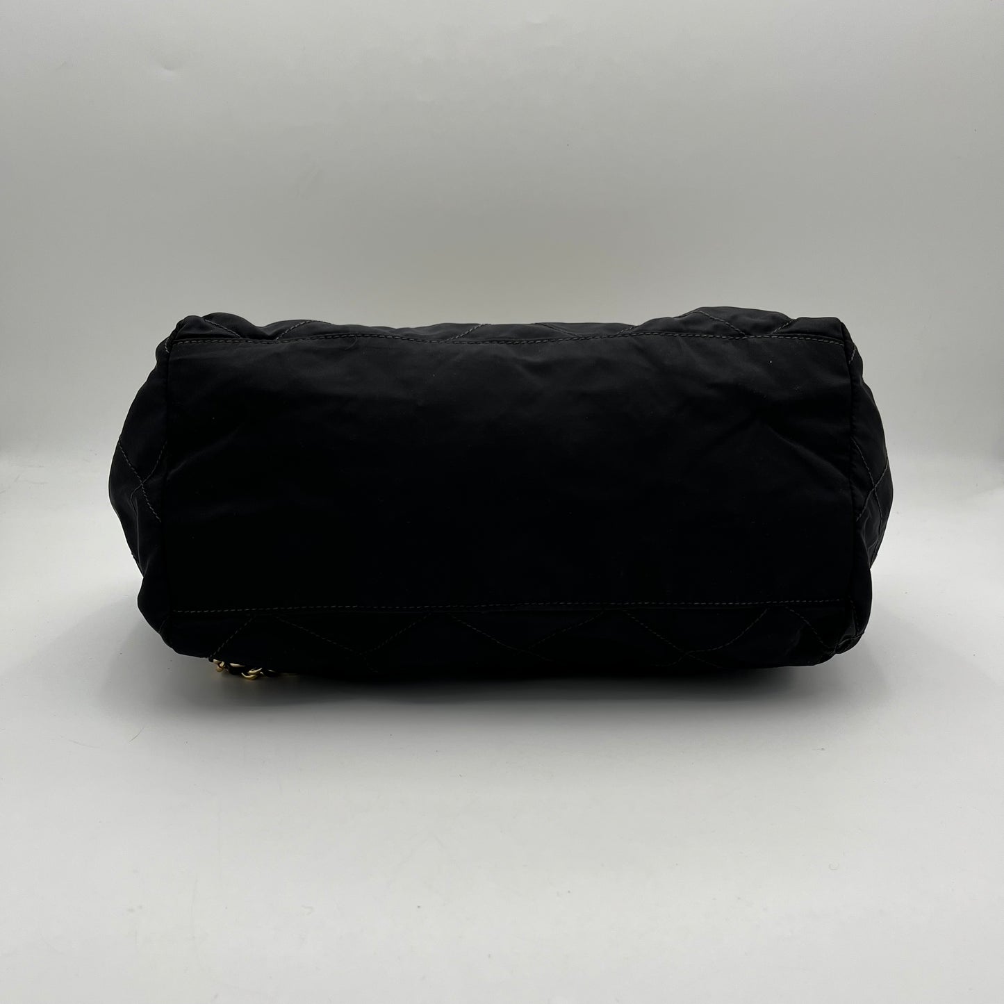 Prada Black Quilted Nylon Chain Bag