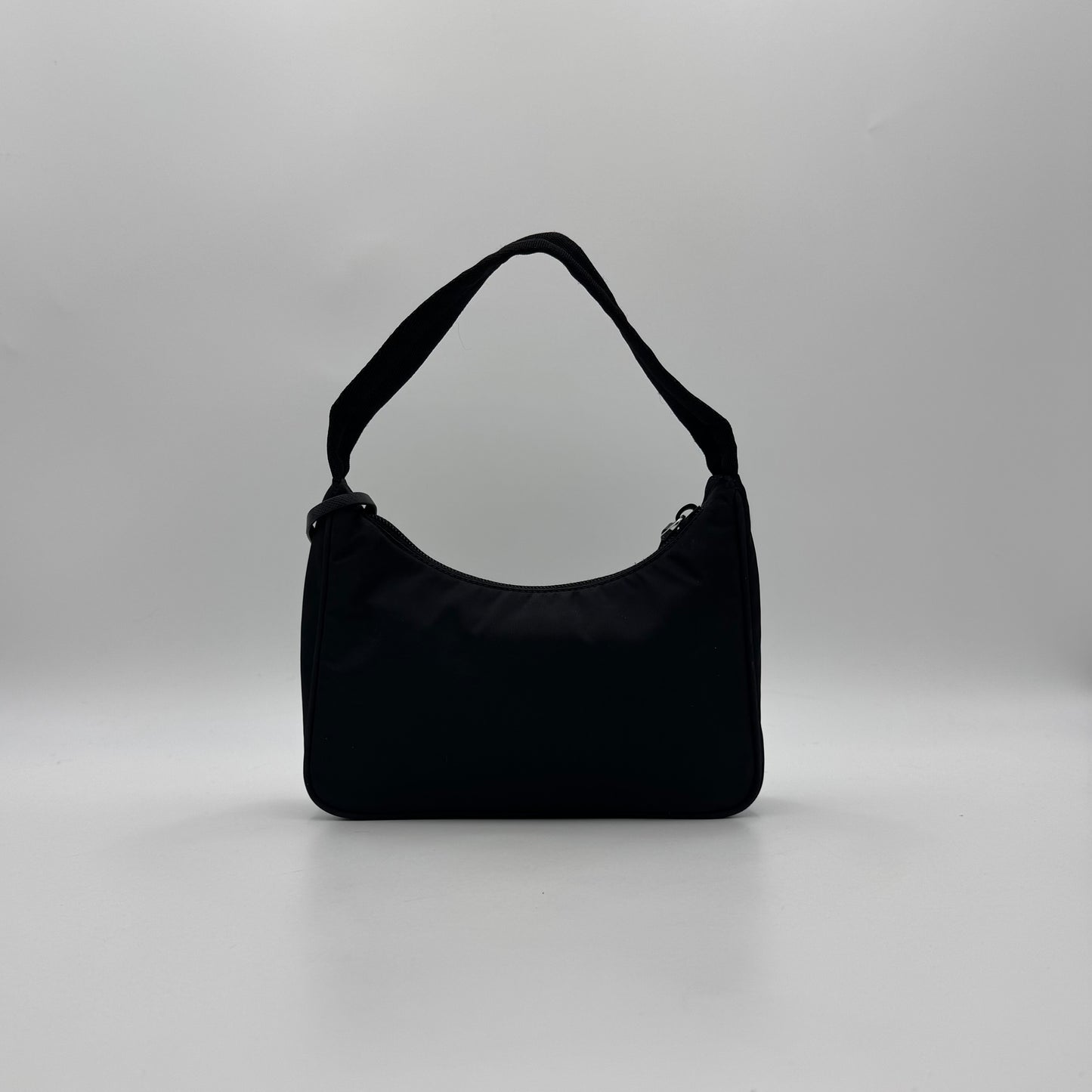 Prada Black Nylon Re-Edition 2000 Mini Hobo Bag