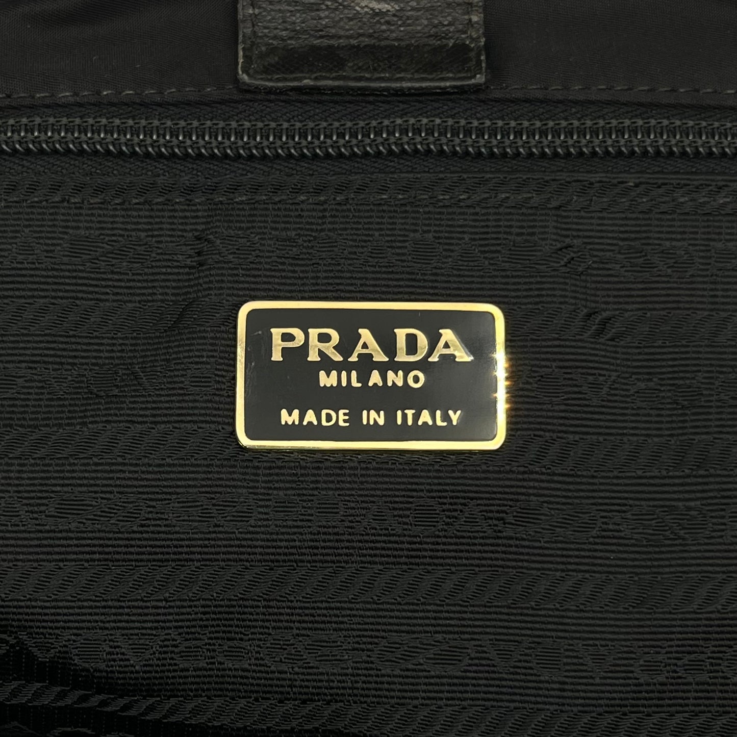 Prada Black Quilted Nylon Chain Bag