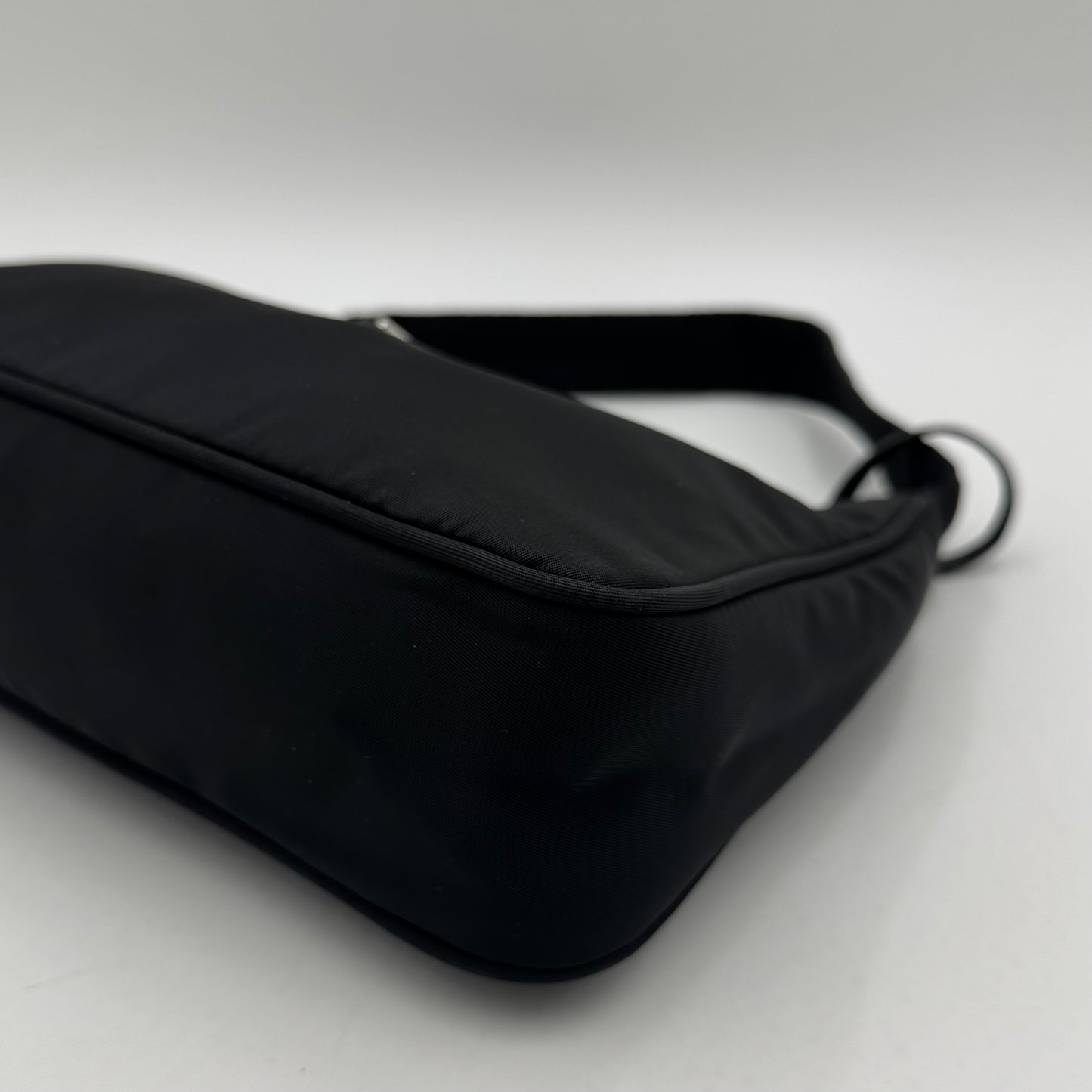 Prada Black Nylon Re-Edition 2000 Mini Hobo Bag