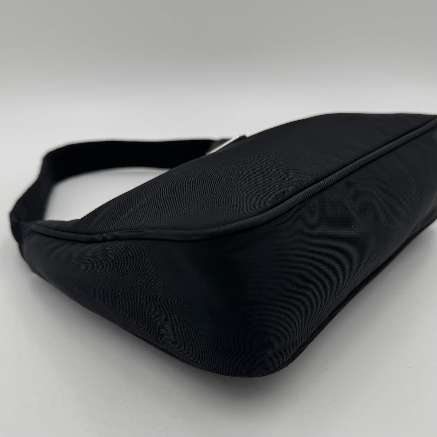 Prada Black Nylon Re-Edition 2000 Mini Hobo Bag