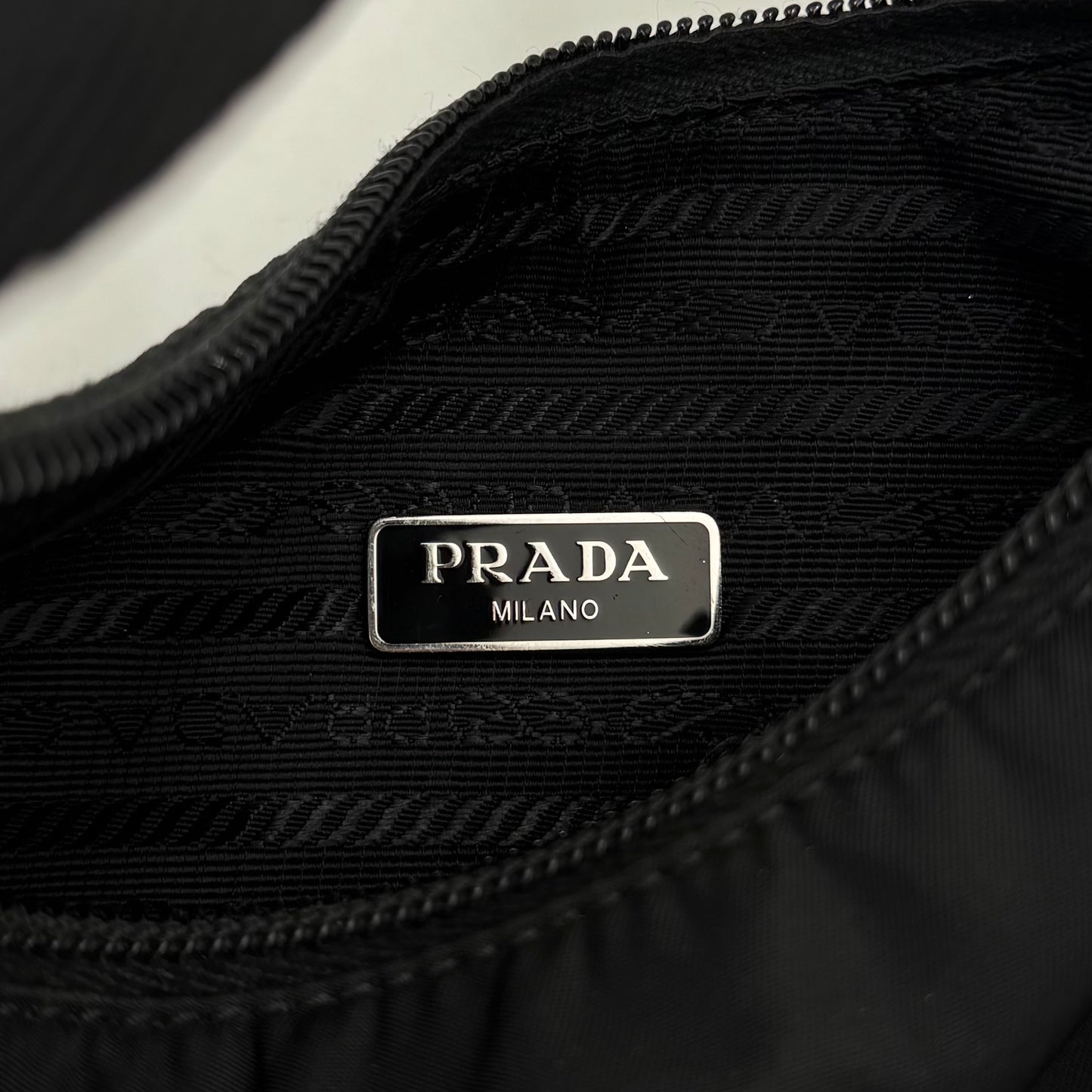 Prada Black Nylon Re-Edition 2000 Mini Hobo Bag