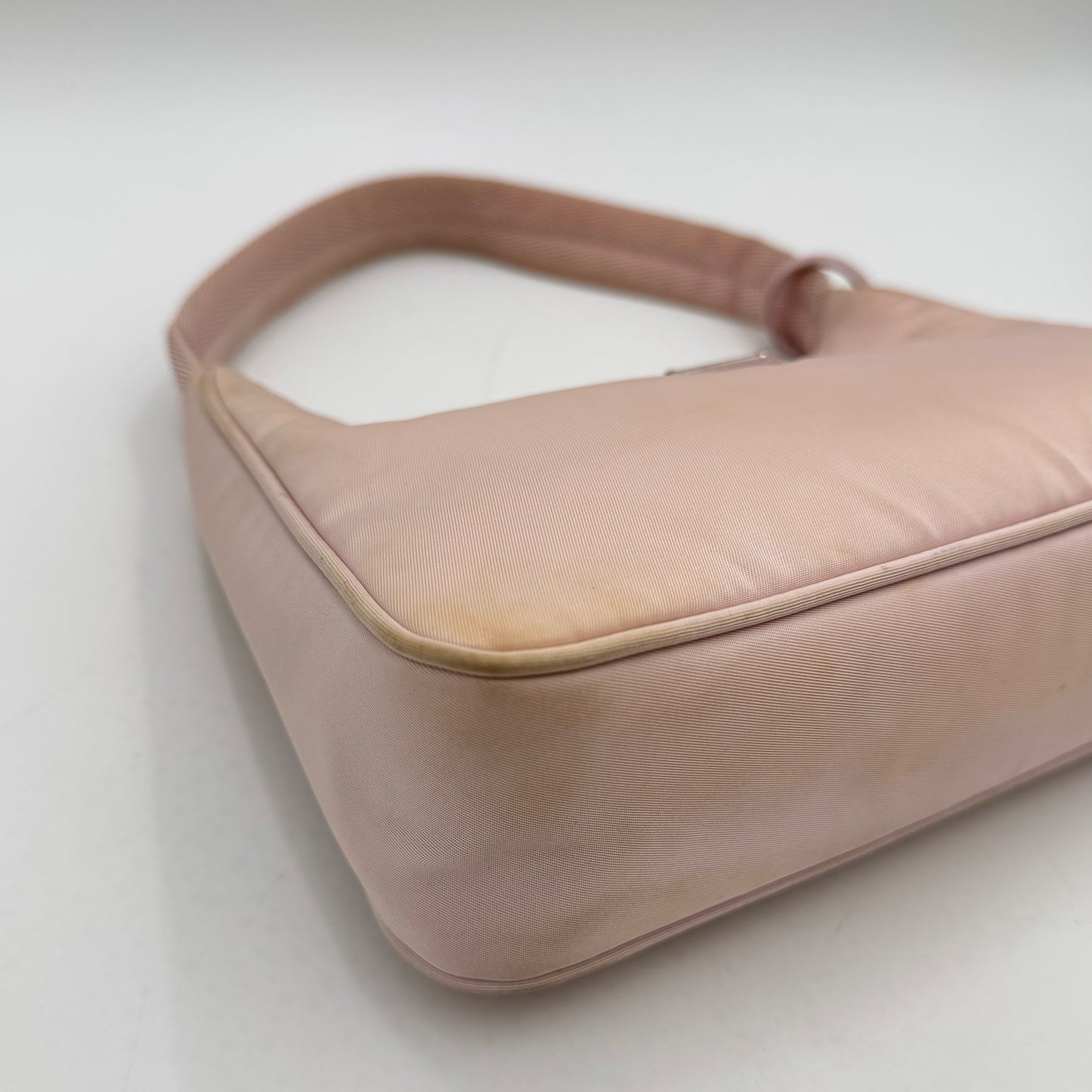 Prada Alabaster Pink Nylon Re-Edition 2000 Mini Hobo Bag