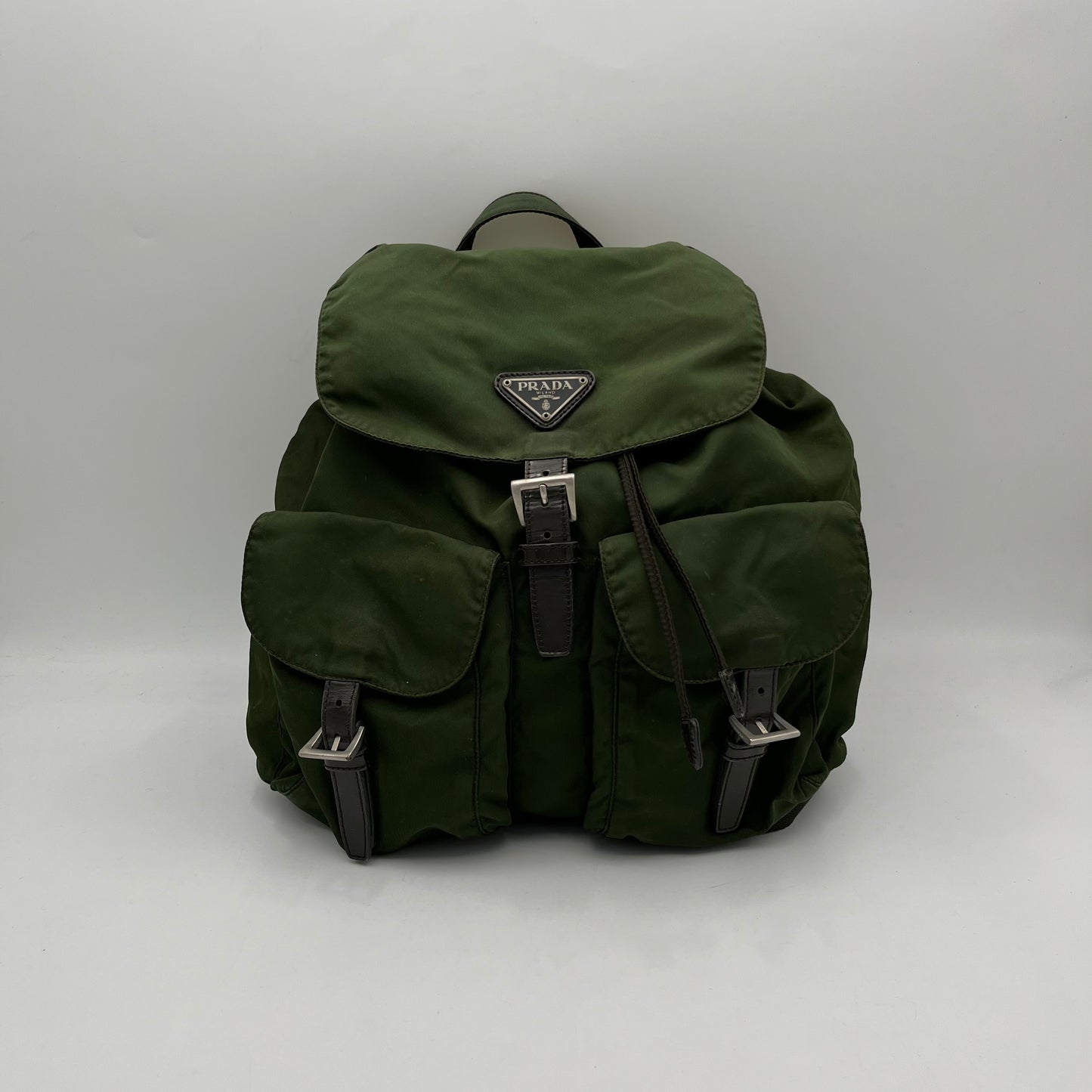 Prada Green Nylon Backpack