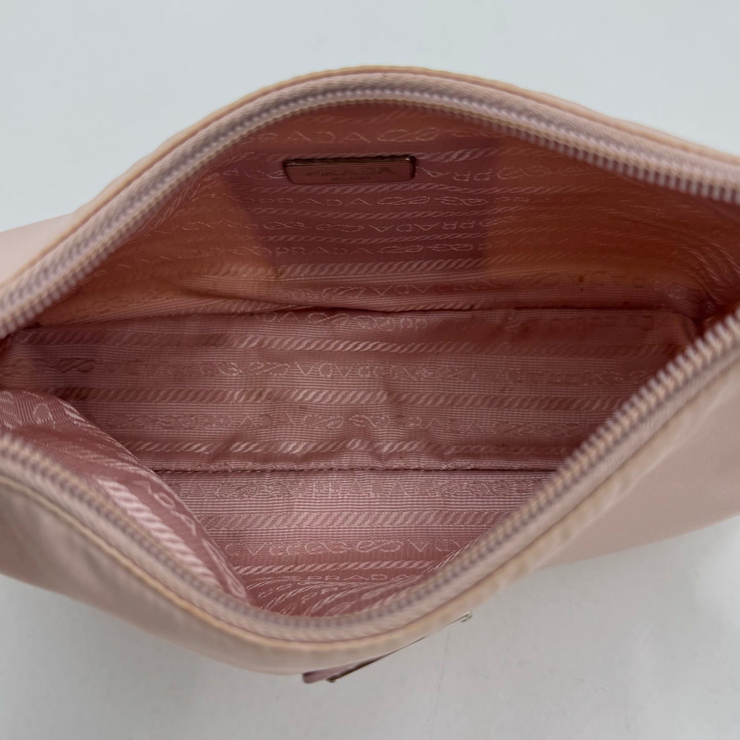 Prada Alabaster Pink Nylon Re-Edition 2000 Mini Hobo Bag