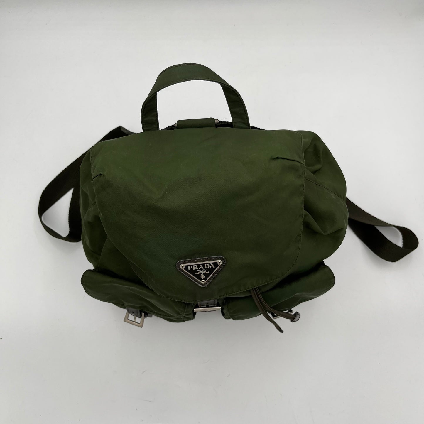 Prada Green Nylon Backpack