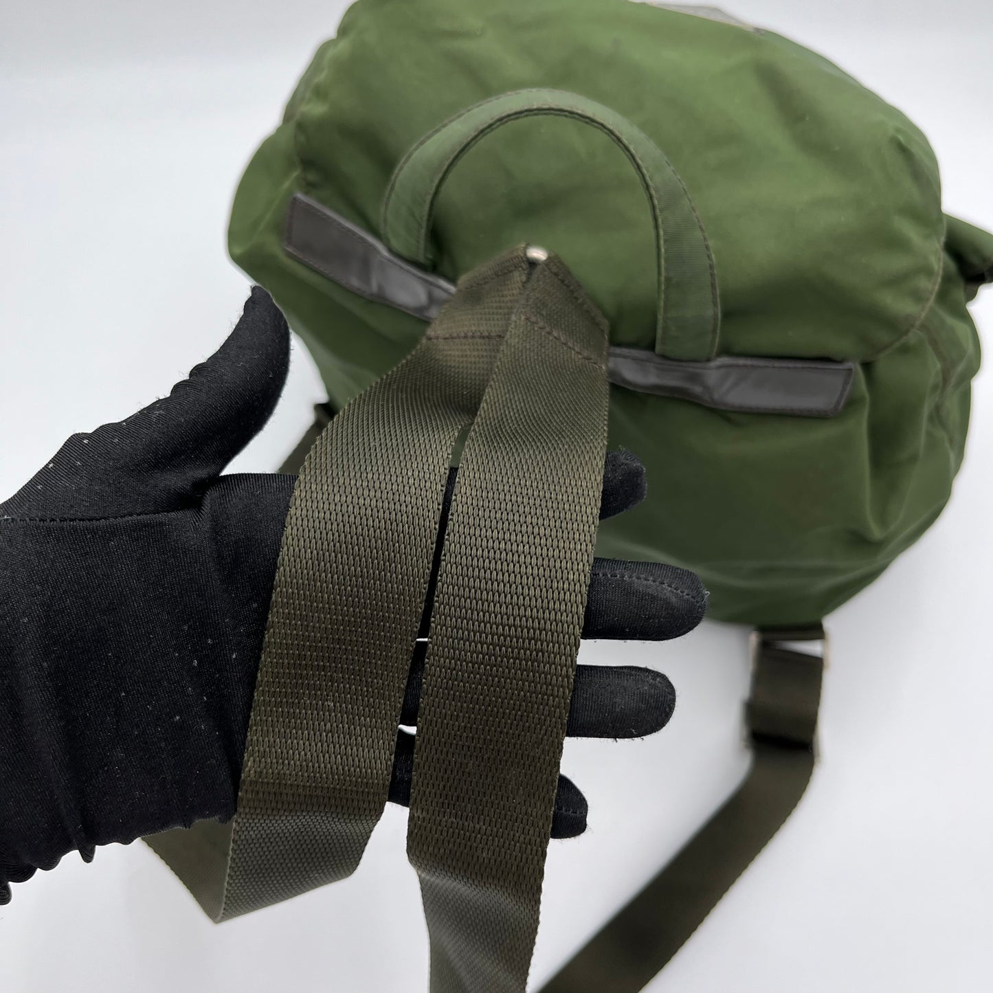 Prada Green Nylon Backpack