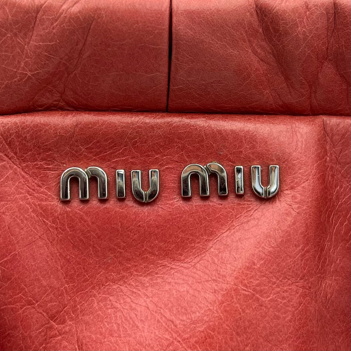Miu Miu Pink Vitello Lux Bow Small Satchel