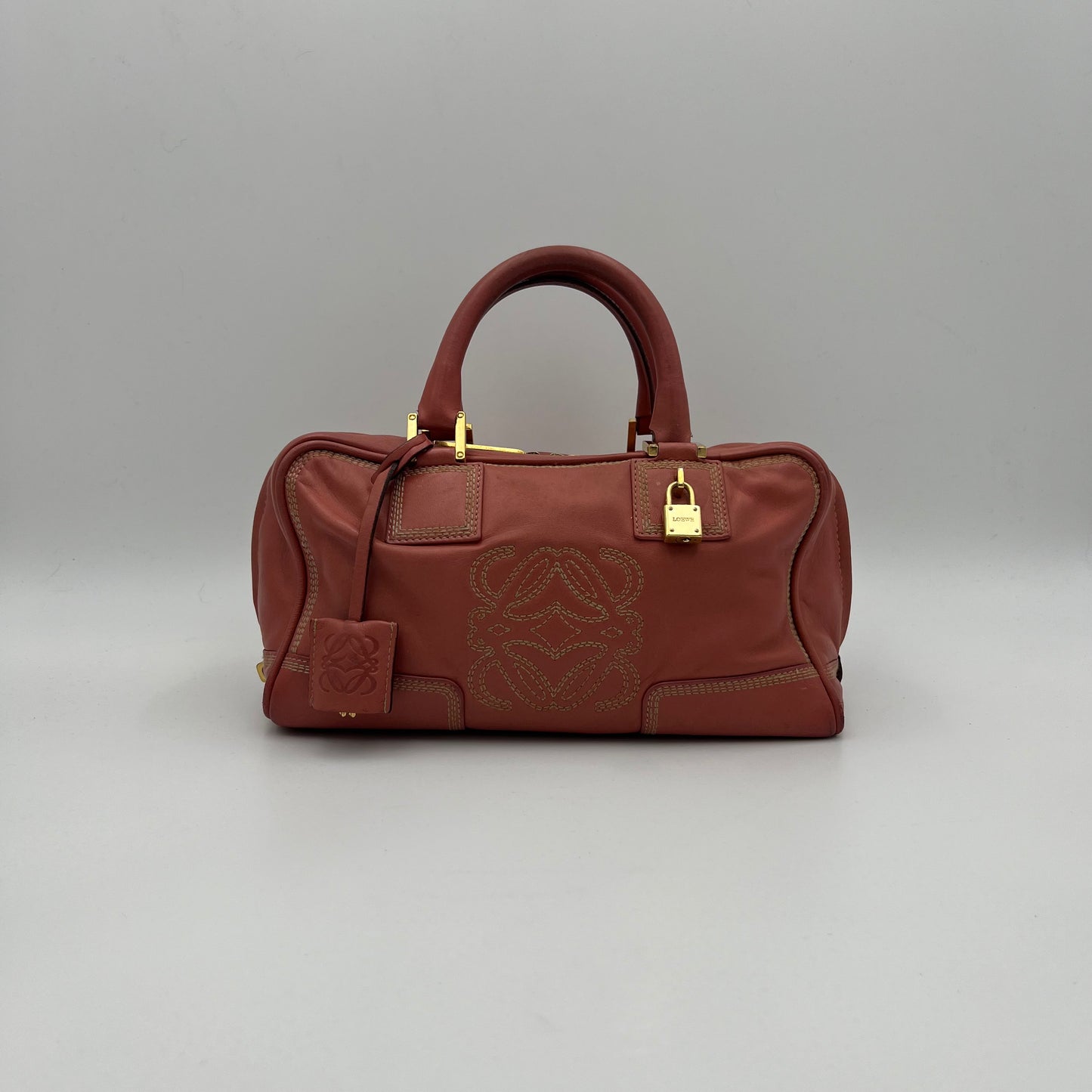 Loewe Pink Leather Amazona 28 Handbag