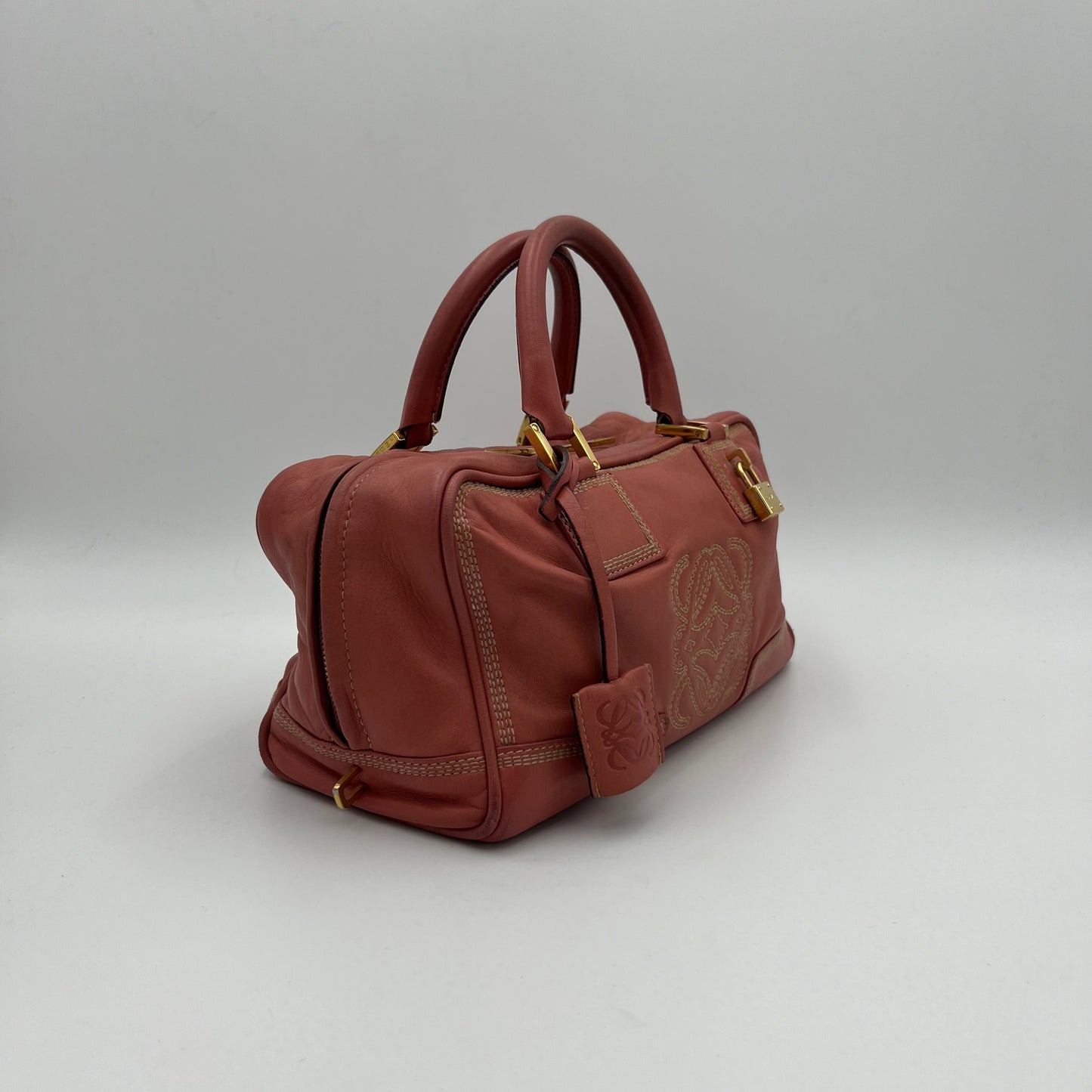 Loewe Pink Leather Amazona 28 Handbag