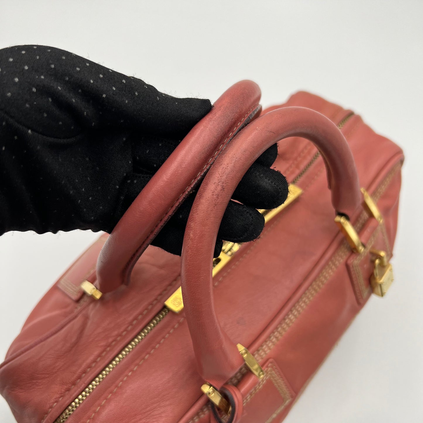 Loewe Pink Leather Amazona 28 Handbag