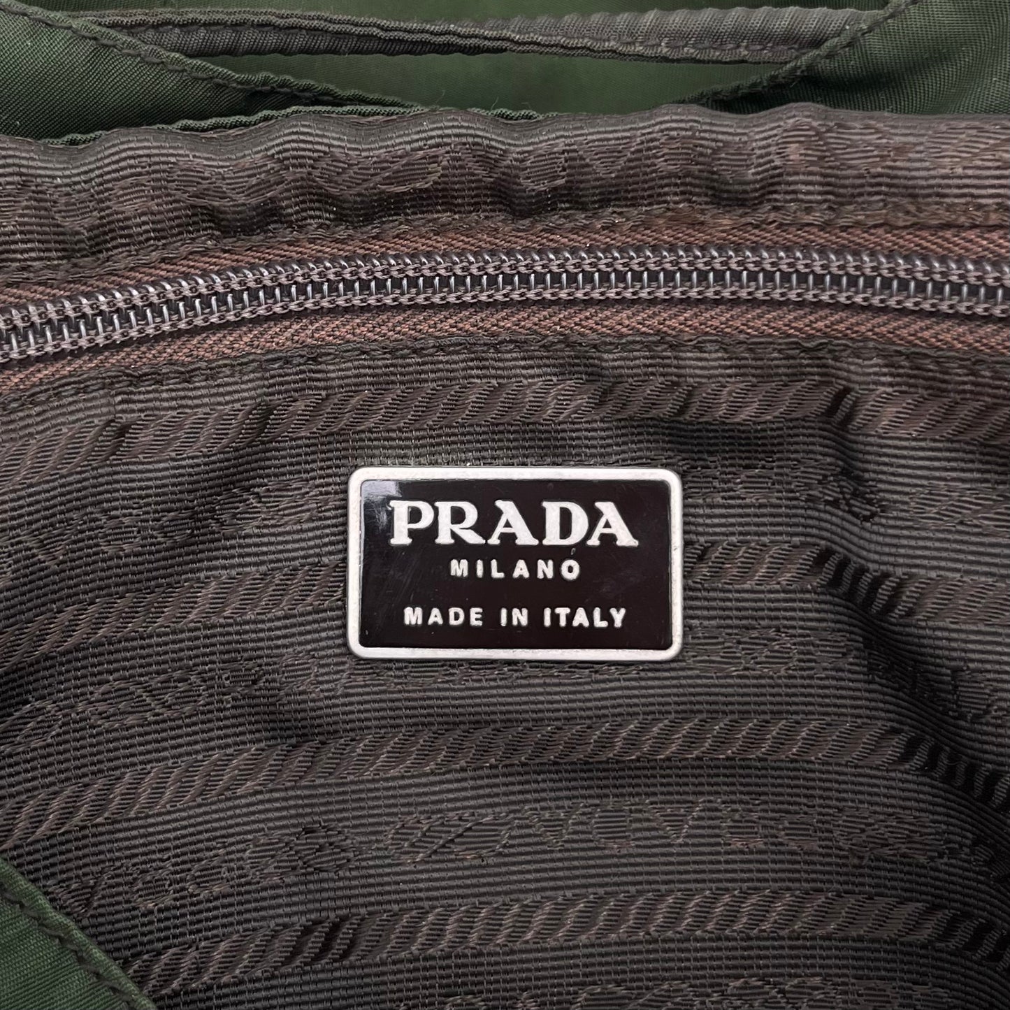 Prada Green Nylon Backpack