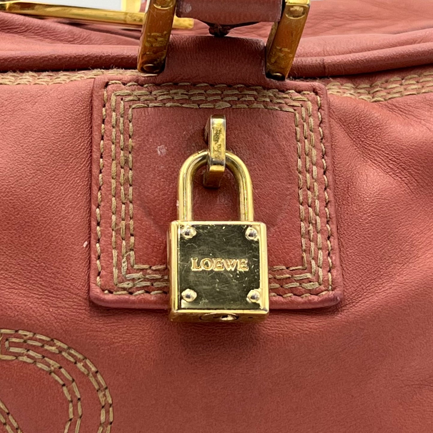 Loewe Pink Leather Amazona 28 Handbag