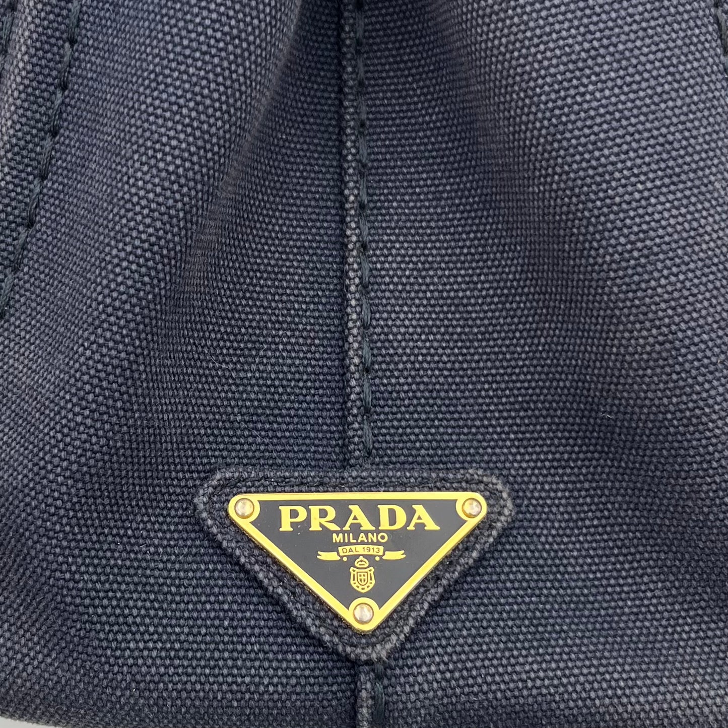 Prada Dark Blue Canapa with Long Strap