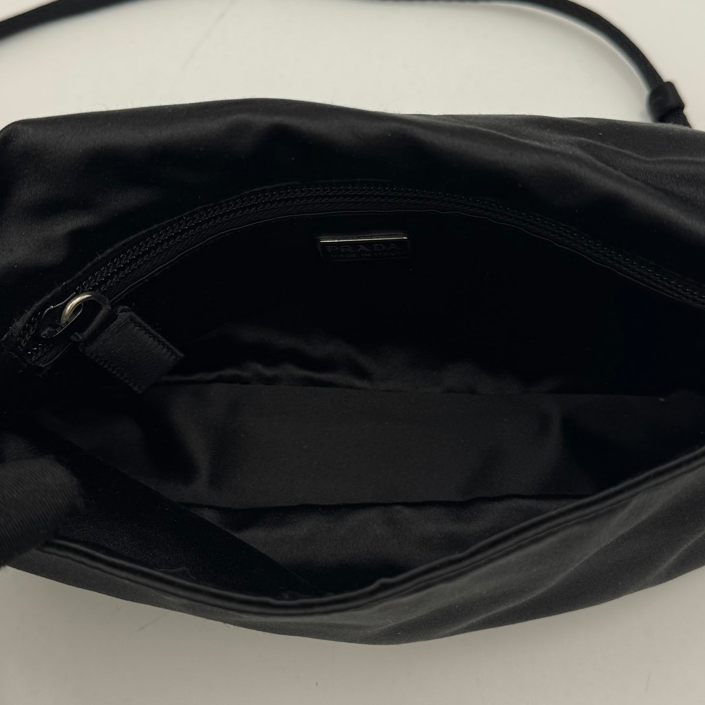 Prada Black Silk Eyelet and Jewel Embellished Flap Shoulder Bag